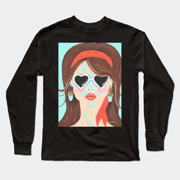 HEARTBREAKER Pretty Woman Painting Long Sleeve T-Shirt by SartorisArt1